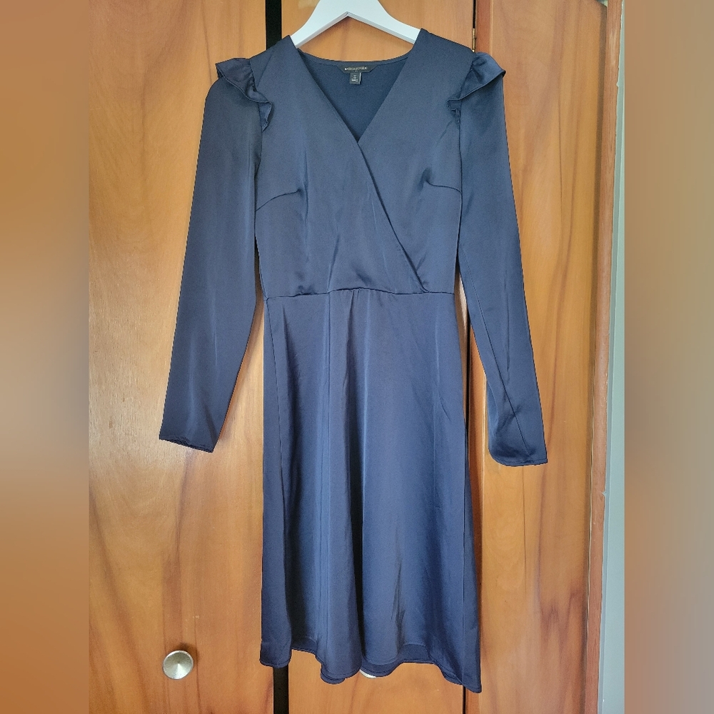 Banana Republic Midnight Blue Long Sleeve Dress